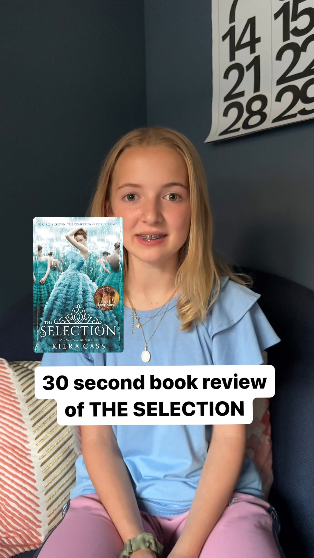 30 second book review of The Selection by Kiera Cass