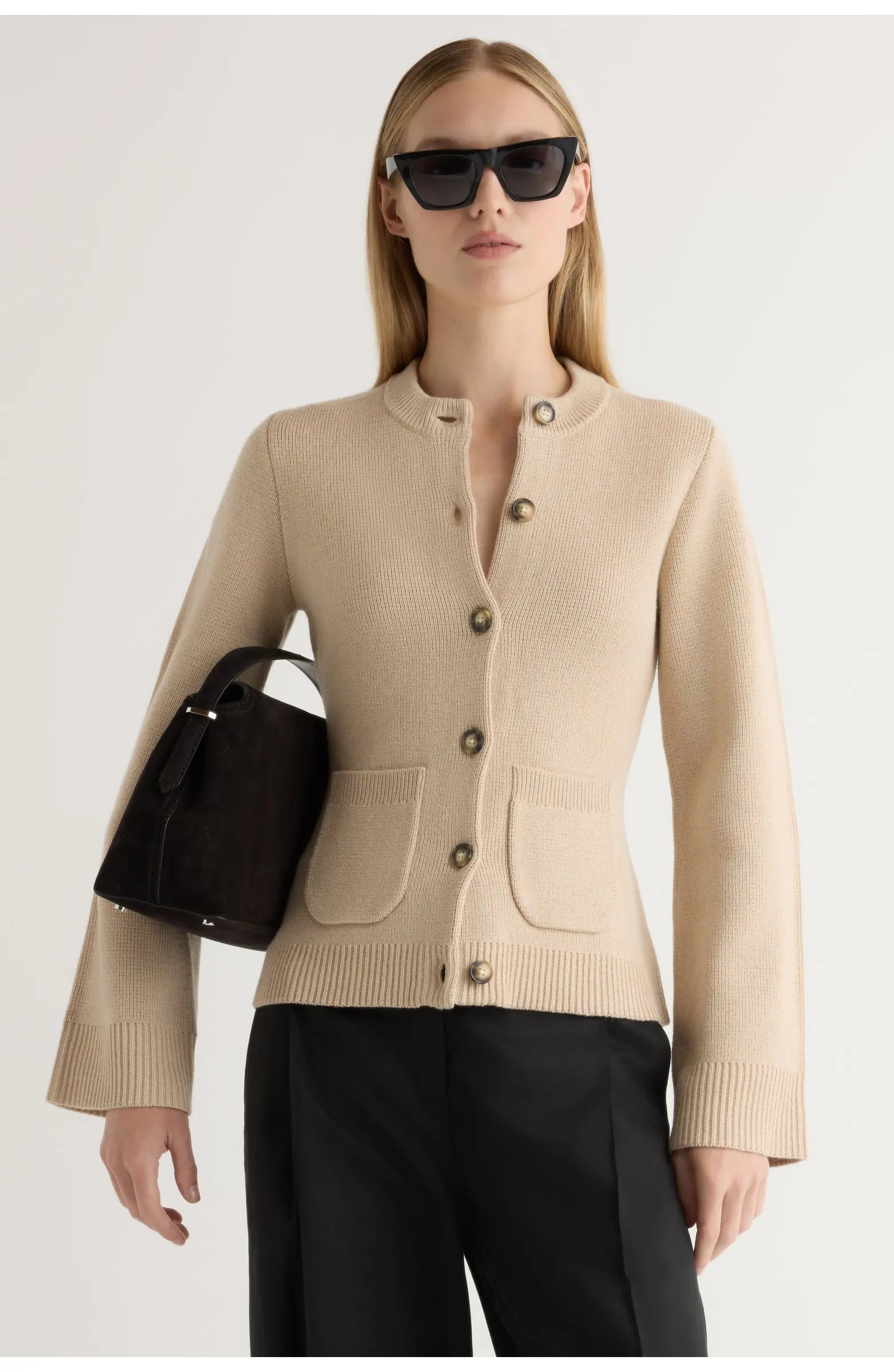 Modern Citizen Eames Cotton Wool Button Cardigan | Nordstrom | Nordstrom
