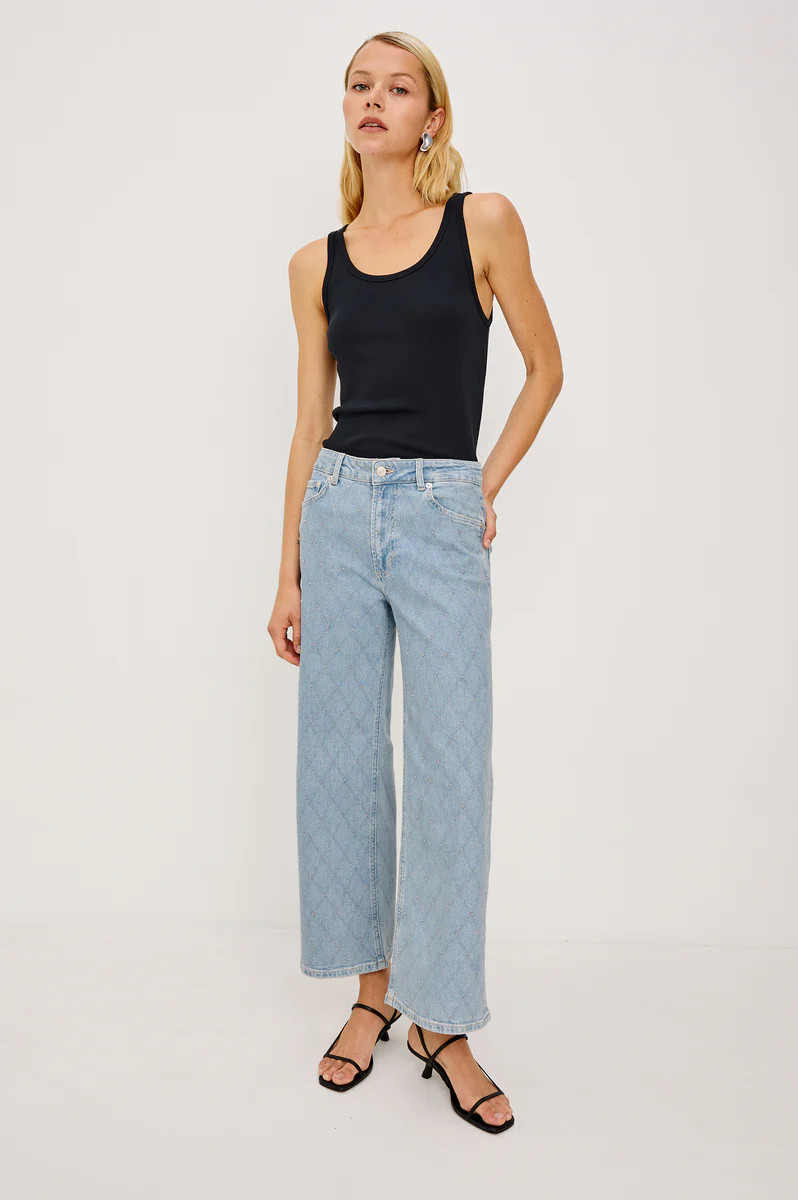 GETTY CROP WIDE LEG - QUILTED STUD | Rails