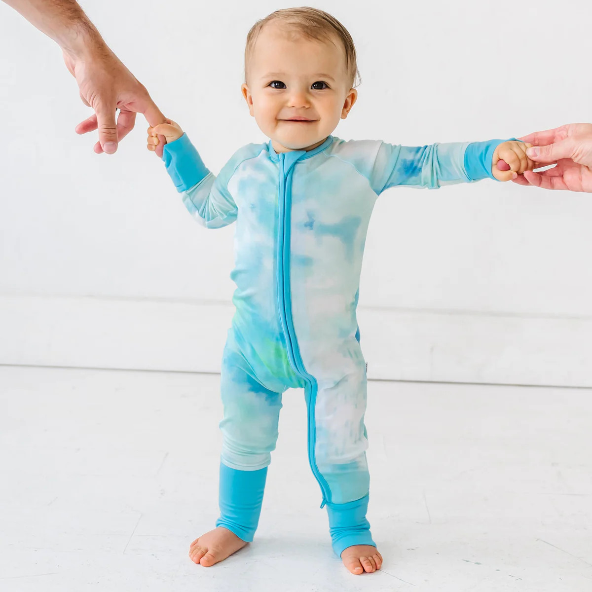 Tidepool Watercolor Zippy | Little Sleepies