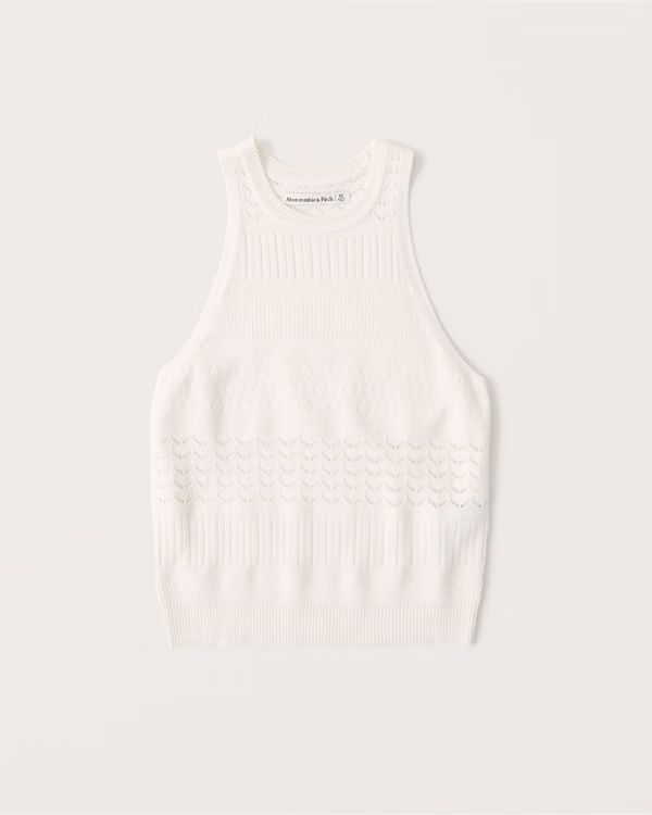 Pointelle High-Neck Tank | Abercrombie & Fitch (US)