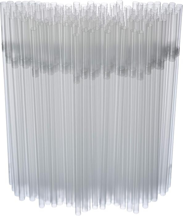 [500 Pack] Clear Flexible Plastic Drinking Straws Disposable Straw 8'' inches Tall | Amazon (US)