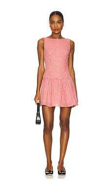 Elodie the Label Marieka Mini Dress in Red Gingham from Revolve.com | Revolve Clothing (Global)