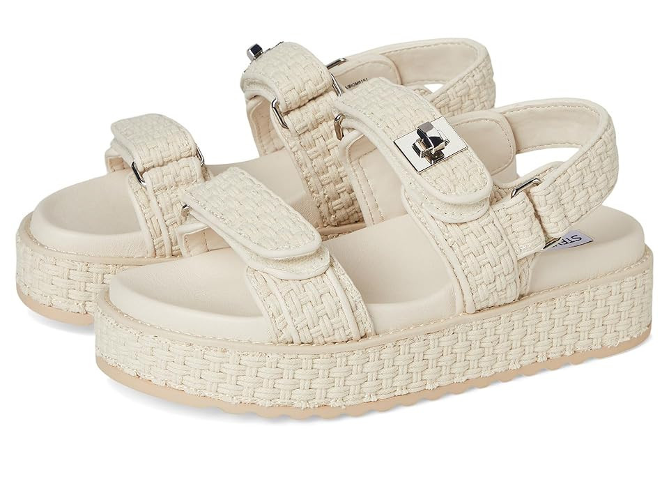 Steve Madden Bigmona Women's Sandals Bone Woven : 9.5 M, Synthetic | Zappos