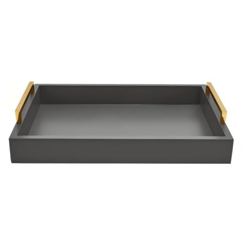 40cm x30cm Serving Trays with Handles, Grey Decorative Serving Tray, Ottoman Trays, Living Room, Bathroom, and Outdoors Decorative Trays (Charcoal) | Amazon (US)