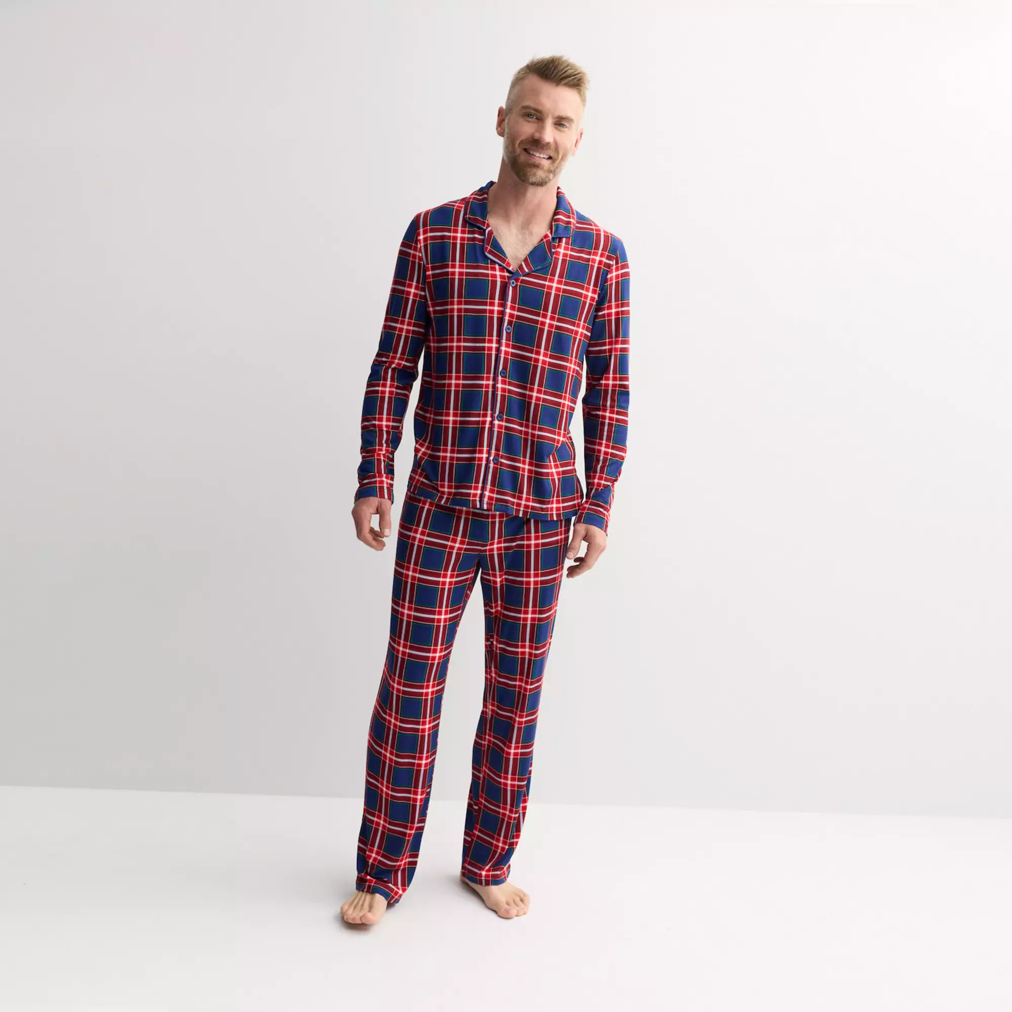 Men's Jammies For Your Families® Tolli Tartan Plaid Notch Collar Pajama Top & Pajama Bottoms Set | Kohl's