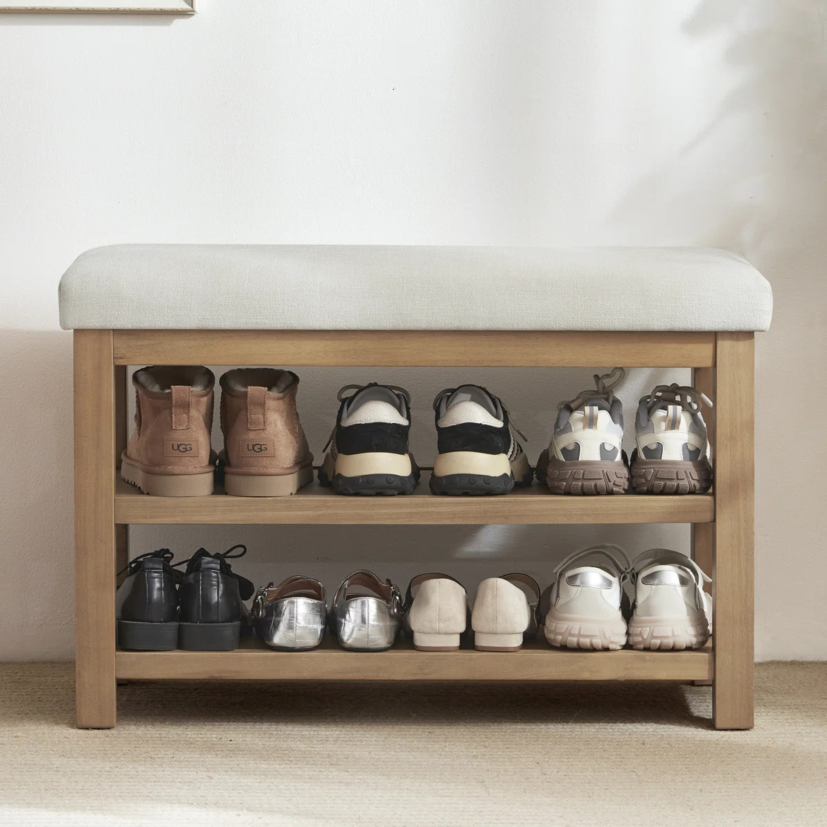Hahnville Upholstered Storage Shoe Bench | Wayfair North America