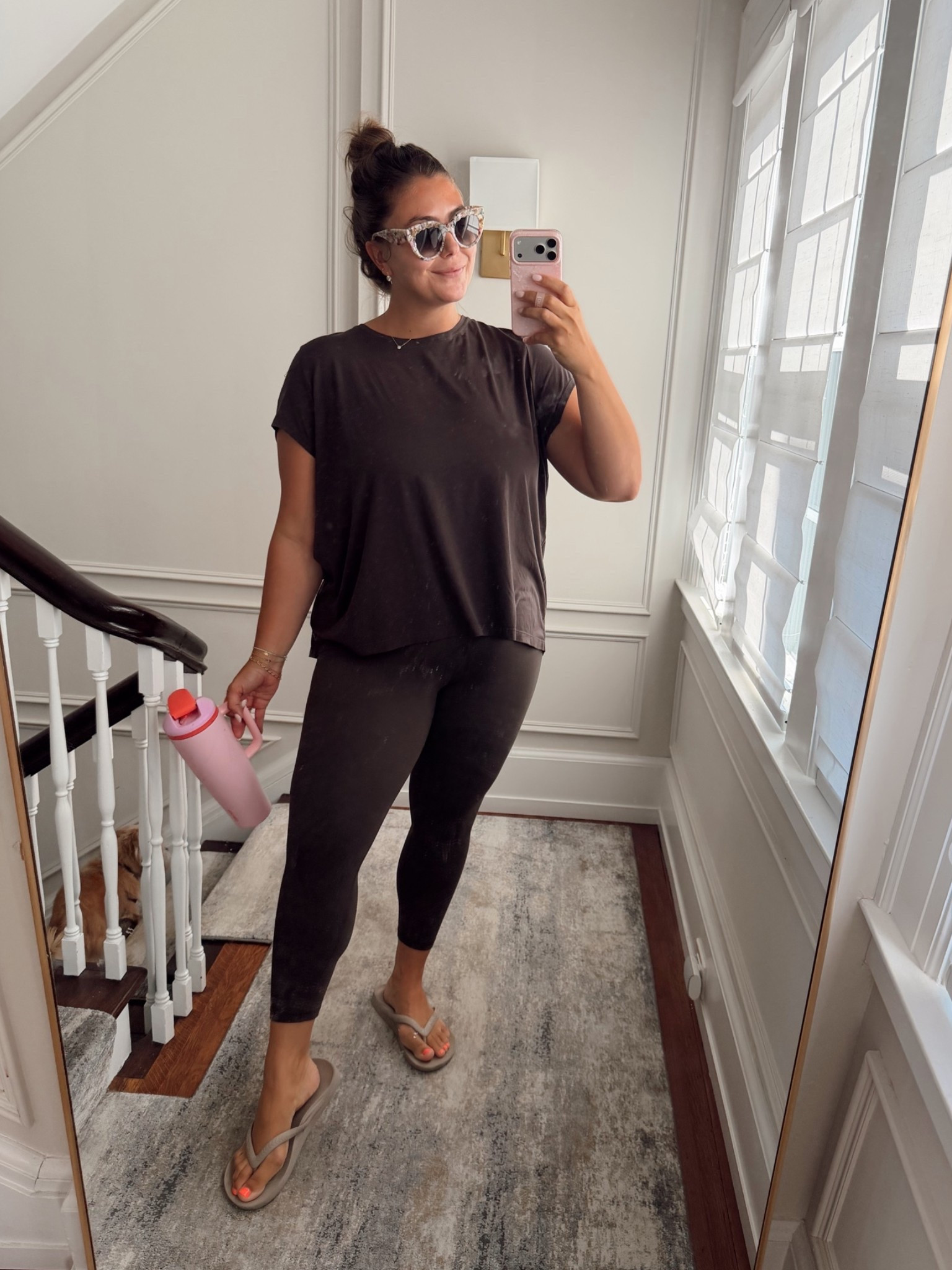 Wearing size 1X in top & XL in leggings - exact color in both is Truffle

#LTKMidsize #LTKActive #LTKselfcare