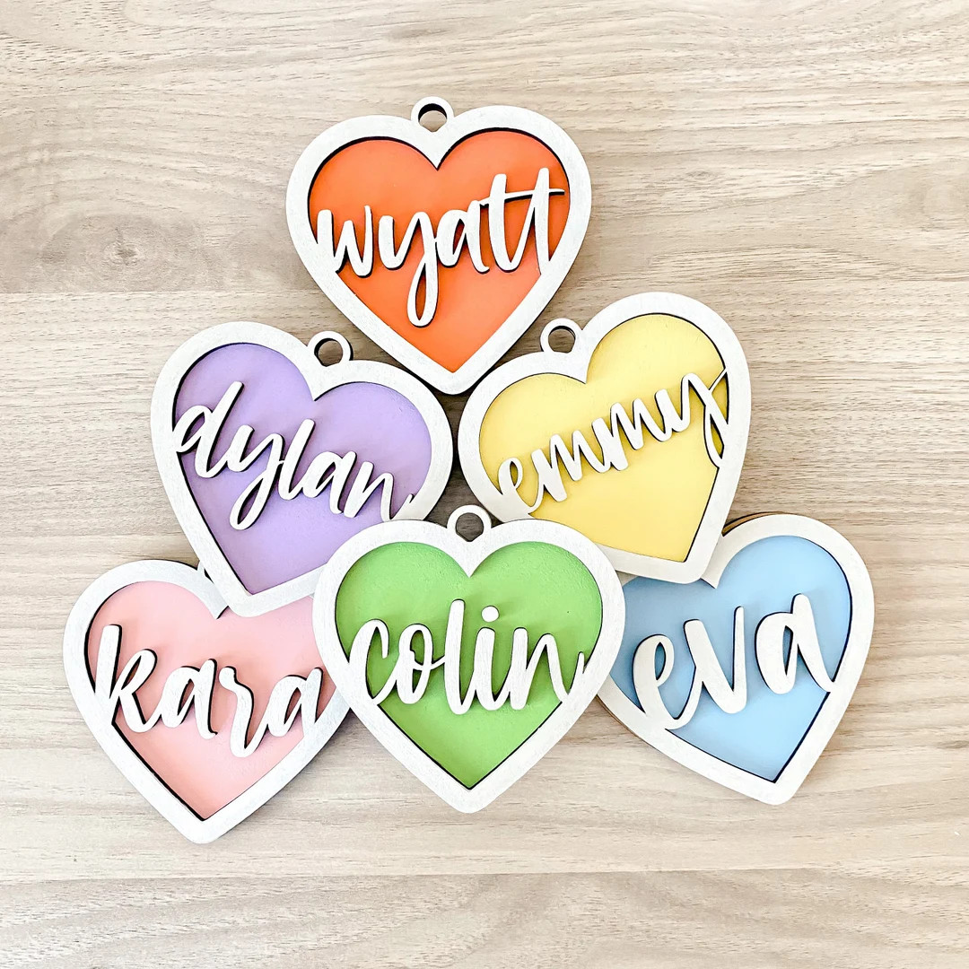 Personalized Conversation Heart Name Tags Valentine Name Tag - Etsy | Etsy (US)