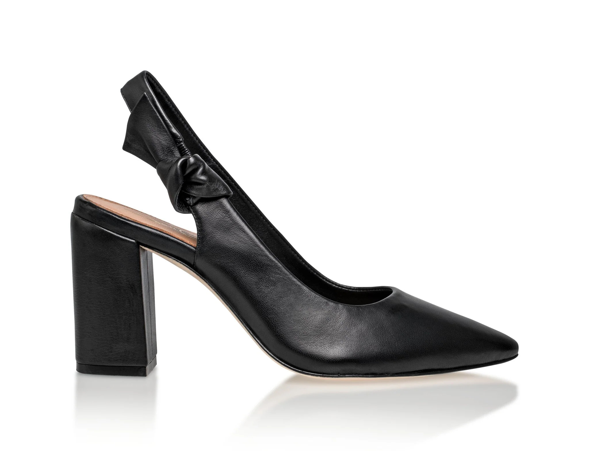 Daphne Black Luxury Kid Nappa | Joan Oloff Shoes