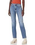 Silver Jeans Co. Women's Frisco High Rise Straight Leg Jeans, Distressed Eco Wash, 31W x 30L | Amazon (US)