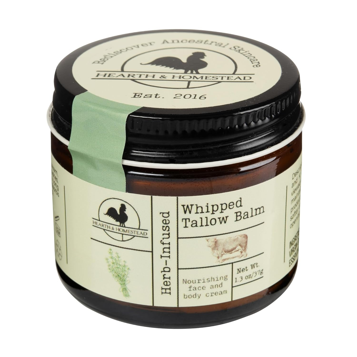 Handmade Whipped Tallow Balm (Unscented/Herb-Infused) - Organic Body Butter with Infused Olive Oi... | Amazon (US)