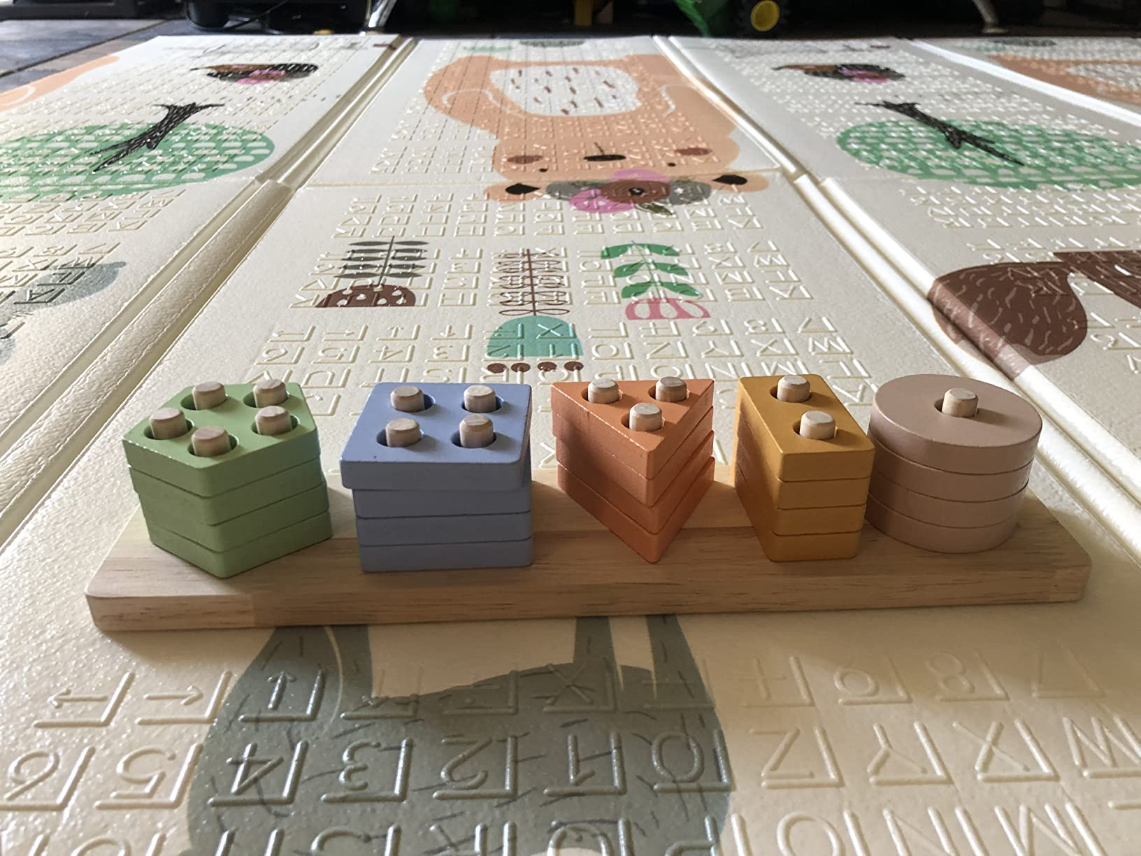 PEBIRA Montessori Toys for 1 2 Year Old, Wooden Sorting and Stacking Toys for Toddlers, Baby Shap... | Amazon (US)