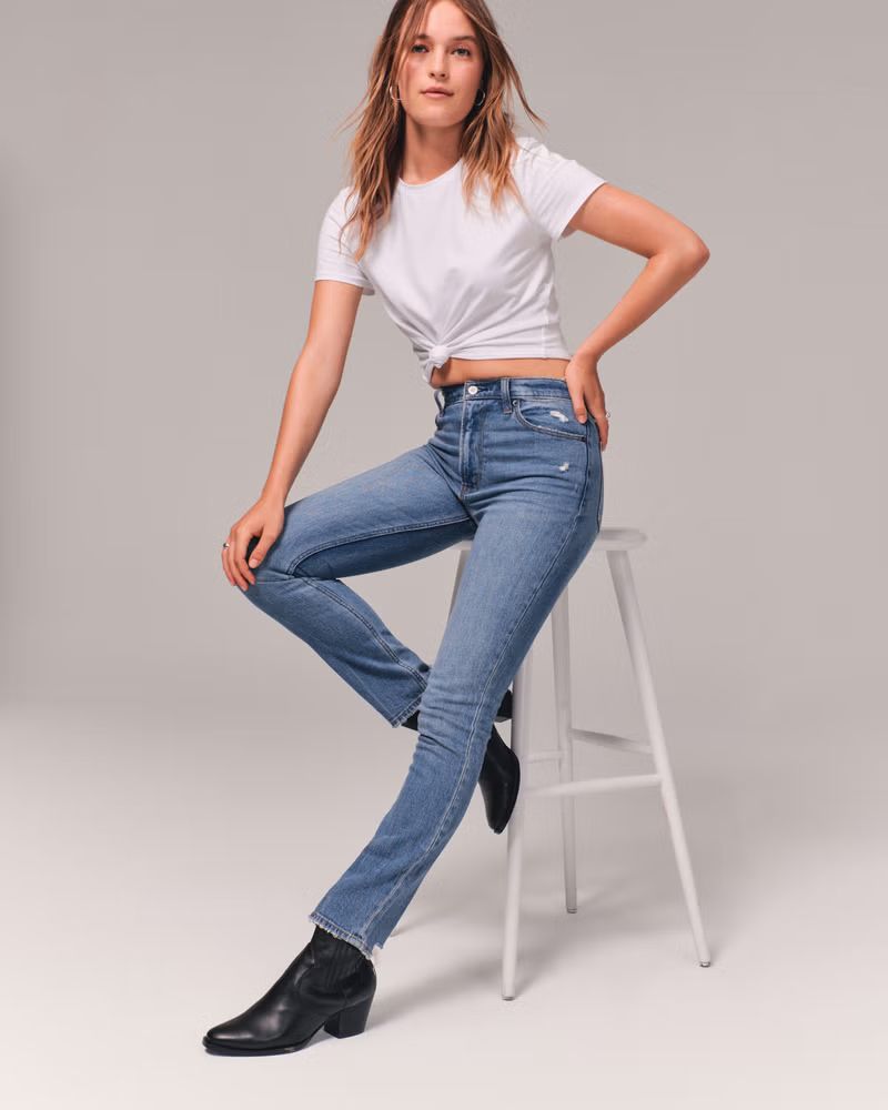 Women's High Rise Skinny Jean | Women's | Abercrombie.com | Abercrombie & Fitch (US)
