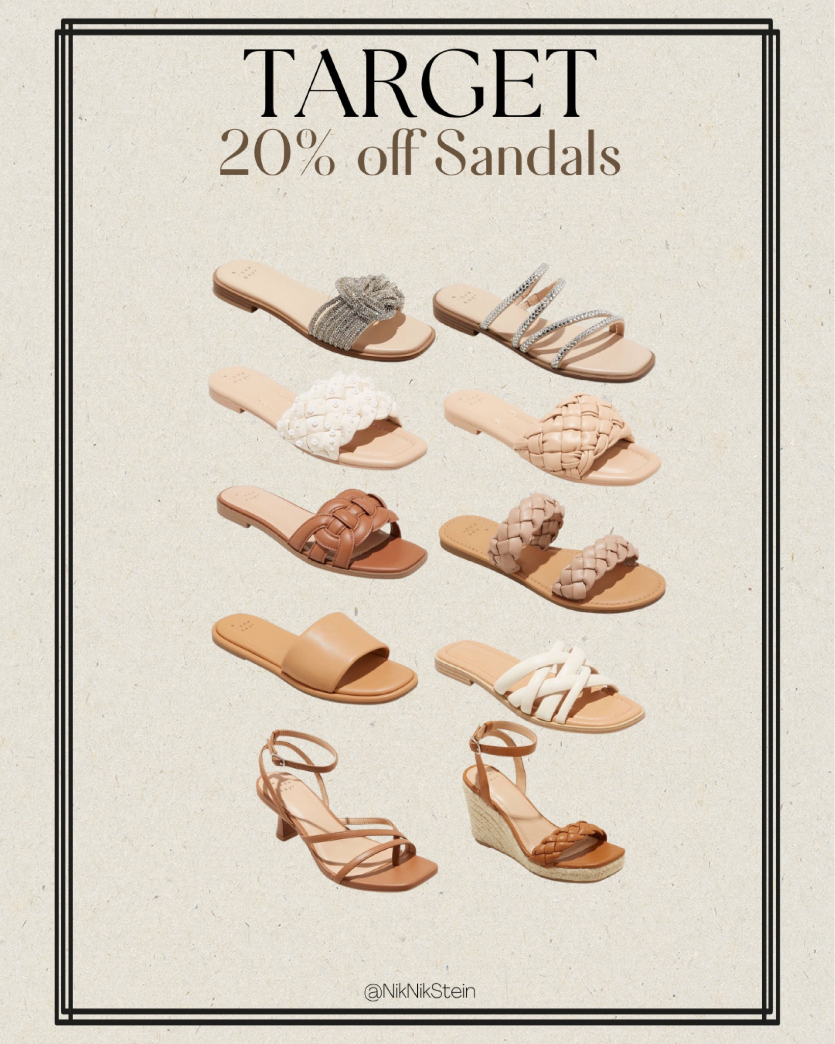 Target sandal sale. 20% off Target sandals. Neutral sandals. Target footwear  

#LTKshoecrush #LTKsalealert #LTKunder50