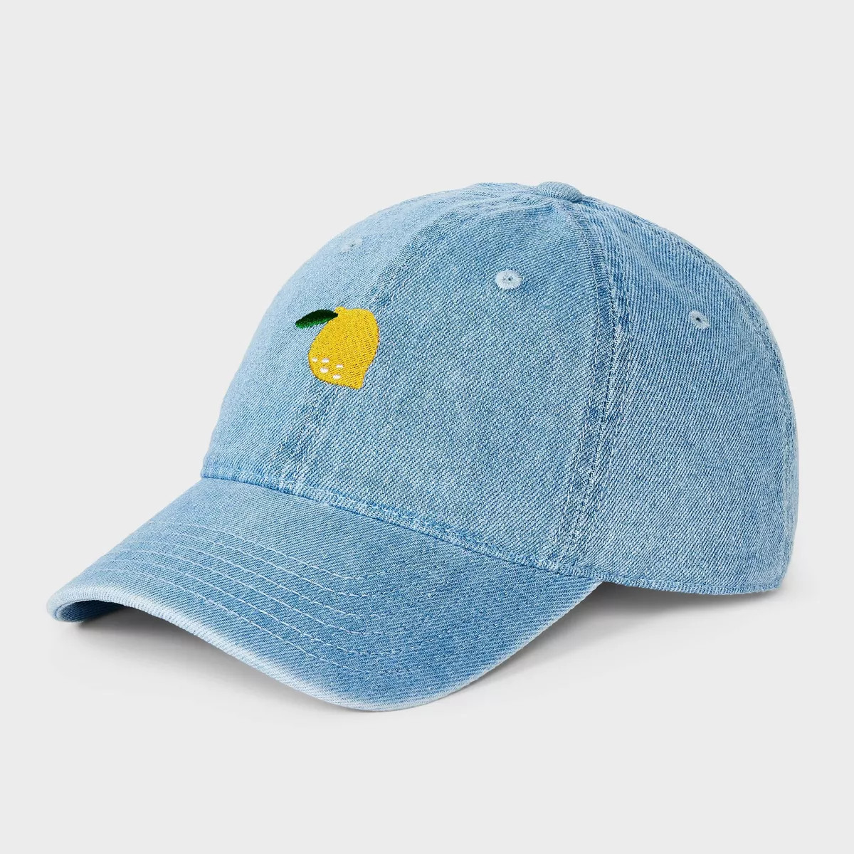 Men's Lemon Denim Cotton Baseball Hat - Mighty Fine Denim Blue | Target