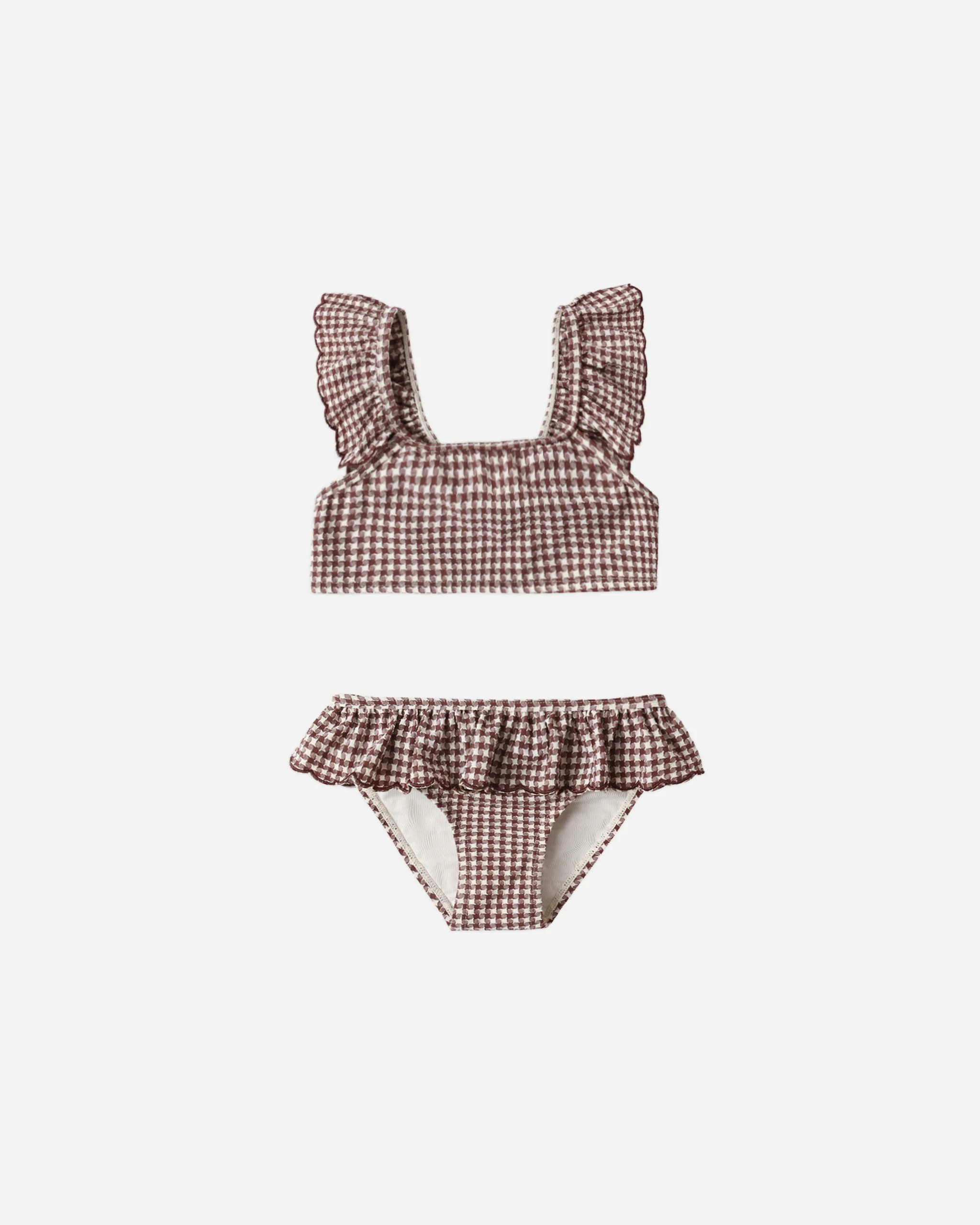 Santorini Bikini Chocolate Houndstooth | Rylee + Cru