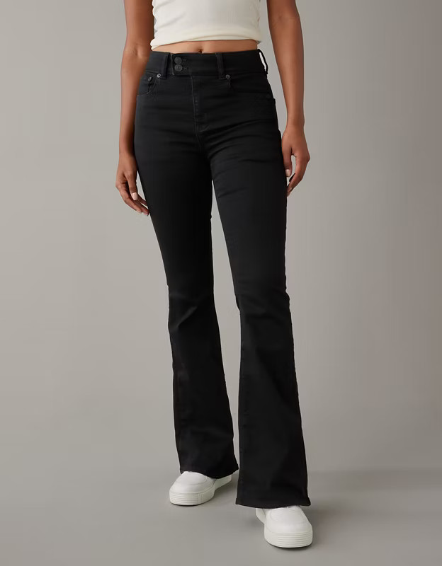 AE Next Level Super High-Waisted Flare Jean | American Eagle Outfitters (US & CA)