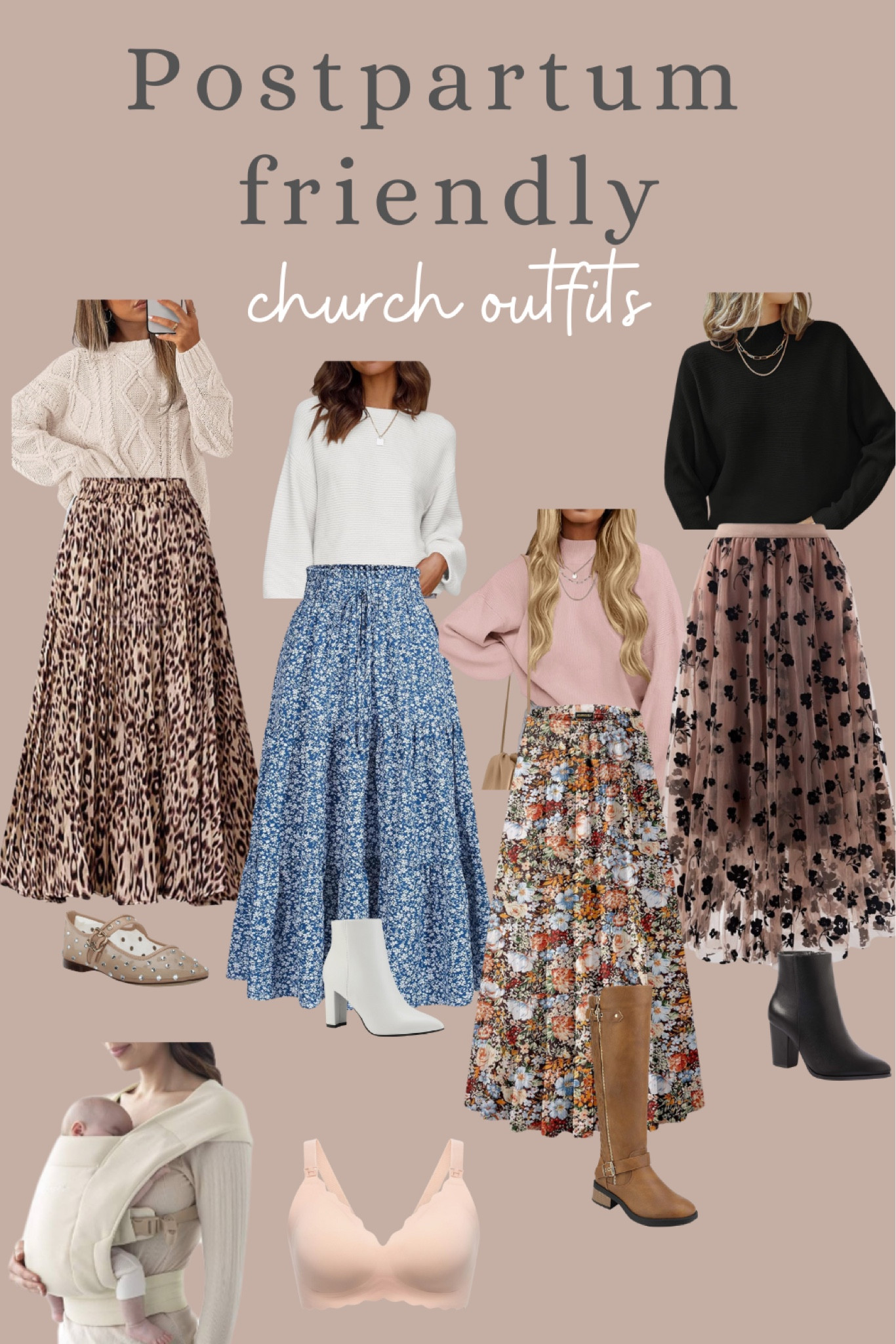 Inspired looks for your postpartum wardrobe! Perfect for church, work, or anywhere you want to look a little more put together while still having easy access for nursing and comfort for your changing body 💛 #workoutfits #postpartumoutfits #nursingfriendly


#LTKbump #LTKfindsunder50 #LTKbaby
