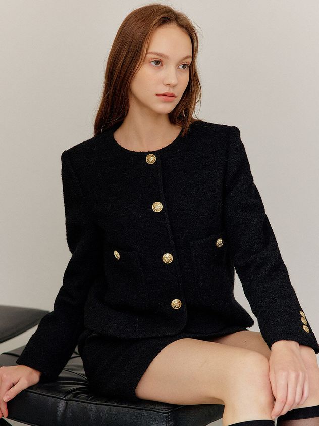 Becca Tweed Wool Jacket (4 Colors) | W Concept (US)