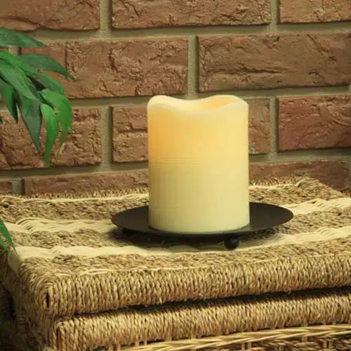 Mikasa Set Of 3 Real Wax Wavy Top Flameless Candles, Led Candles W/Remote | Wayfair North America