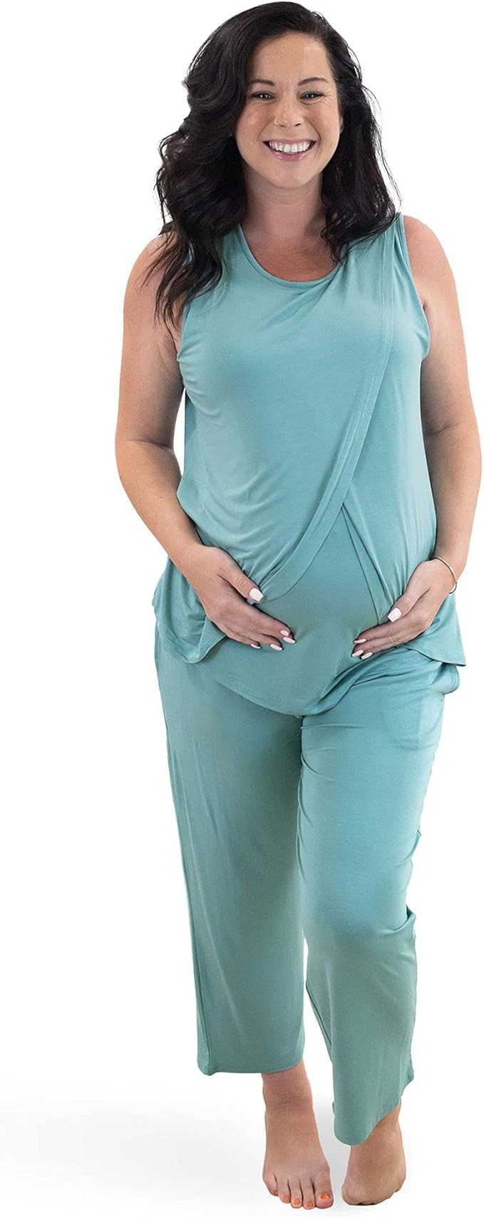 Kindred Bravely Tulip Hem Maternity & Nursing Pajamas | Nursing Pajama Set | Amazon (US)