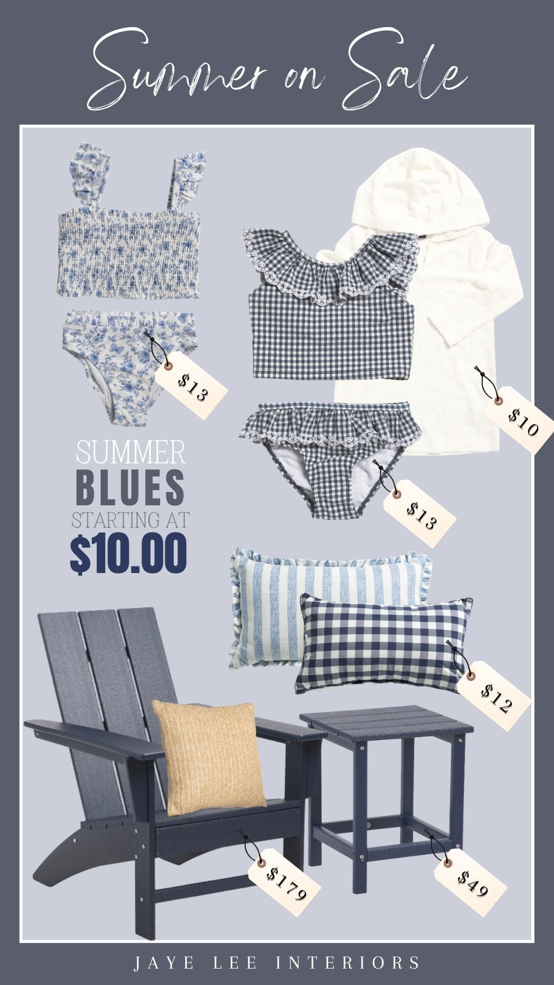 Stock up early for sunny days ahead! So many great buys right now at Marshall's and TJ Maxx! Adorable swimsuits and cover-ups for toddler girls, pool floats, deck chairs, and outdoor pillows #toddlerswim #toddlersummer #toddlergirlswimsuit #springbreakswimsuits #beachdays #pooldays #navychair #outdoorseating #outdoorfurniture #jleeinteriors

#LTKSaleAlert#LTKKids 

 #LTKmomlife #LTKSeasonal #LTKBaby