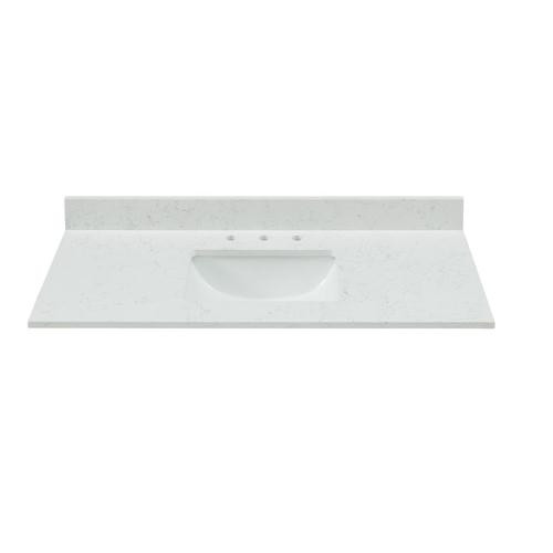 Bestview 43-in Carrara White Quartz Bathroom Vanity Top Lowes.com | Lowe's