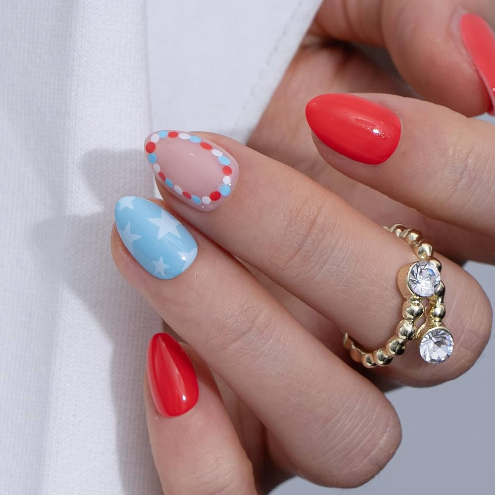CurvLife Press On Nails \u2013 30Pcs Soft Gel Almond Fake Nails, Reusable Glue On Nail Kit with A... | Amazon (US)