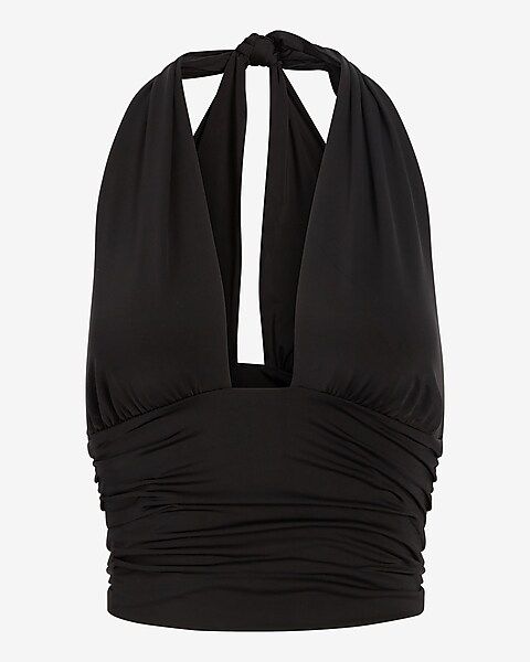 Body Contour Compression Silky Convertible Halter Cropped Tank | Express