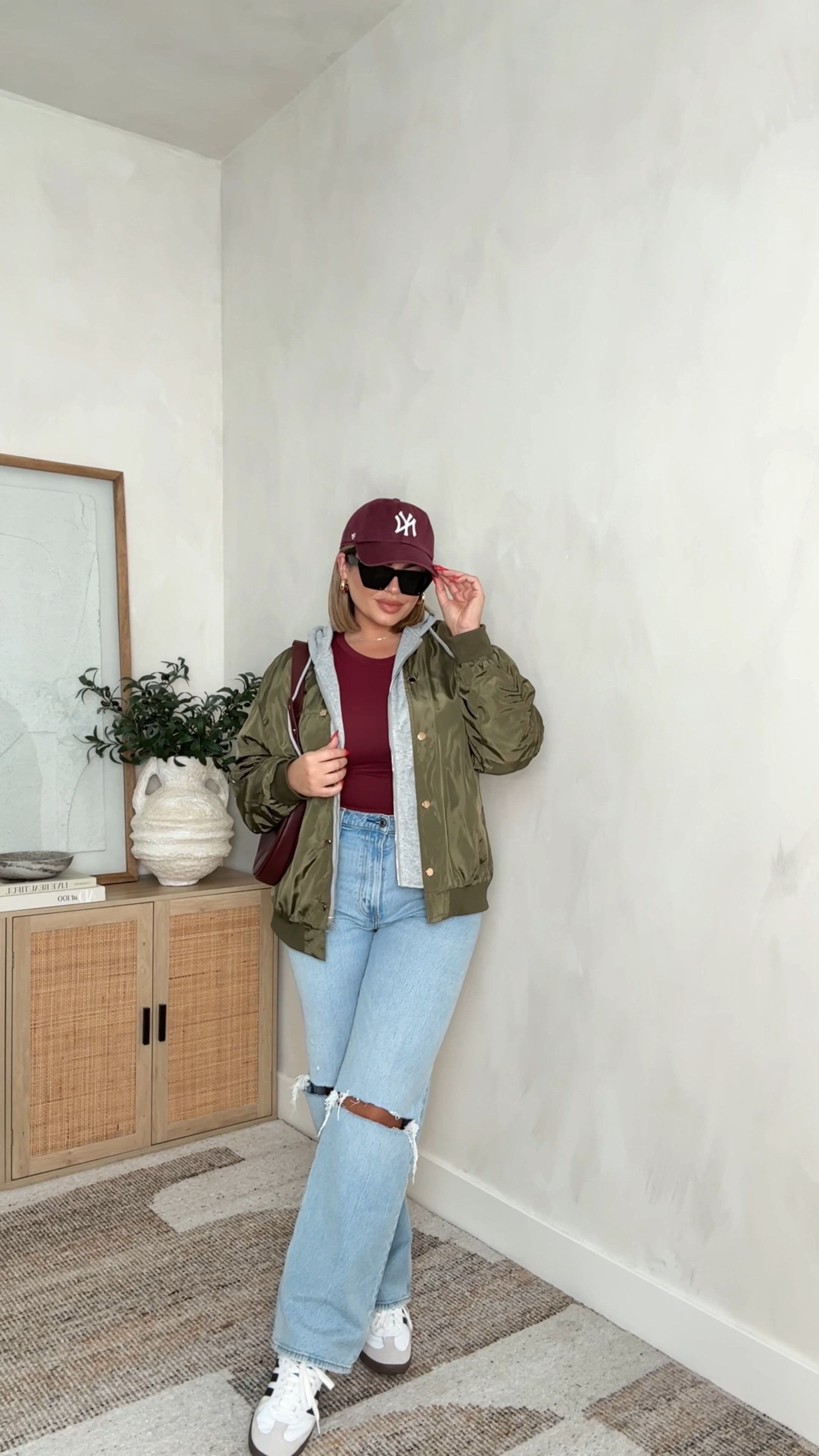 Top L 
Jacket XL 
Jeans 31r 
I also linked a very similar style I also have that are more affordable. I wear those in a 12 
Code shayna10 on necklace to save $ 

#LTKFindsUnder50 #LTKStyleTip #LTKMidsize