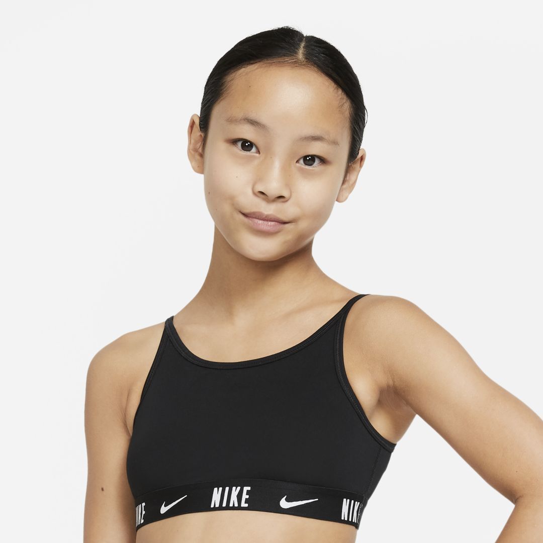 Nike Trophy Big Kids' (Girls') Sports Bra Size S (Black/Black) CU8250-010 | Nike (US)