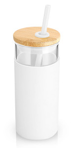 tronco 20oz Glass Tumbler Glass Water Bottle Straw Silicone Protective Sleeve Bamboo Lid - BPA Free | Amazon (US)