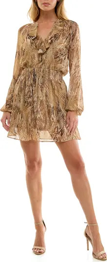 Long Sleeve Ruffle Tiered Minidress | Nordstrom Rack