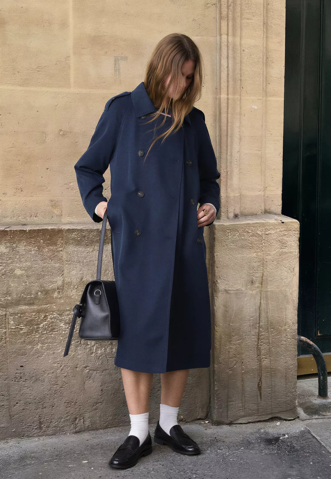 Long flowing trench coat - Women's Mocacos Nuevo | Stradivarius United Kingdom | Stradivarius (UK)