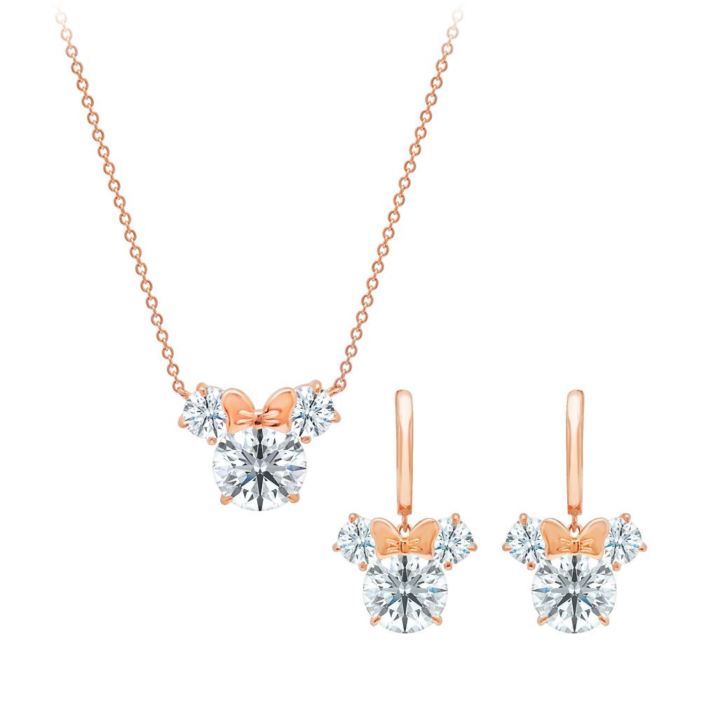 Minnie Mouse Faceted Necklace and Earrings Set by CRISLU | shopDisney | Disney Store