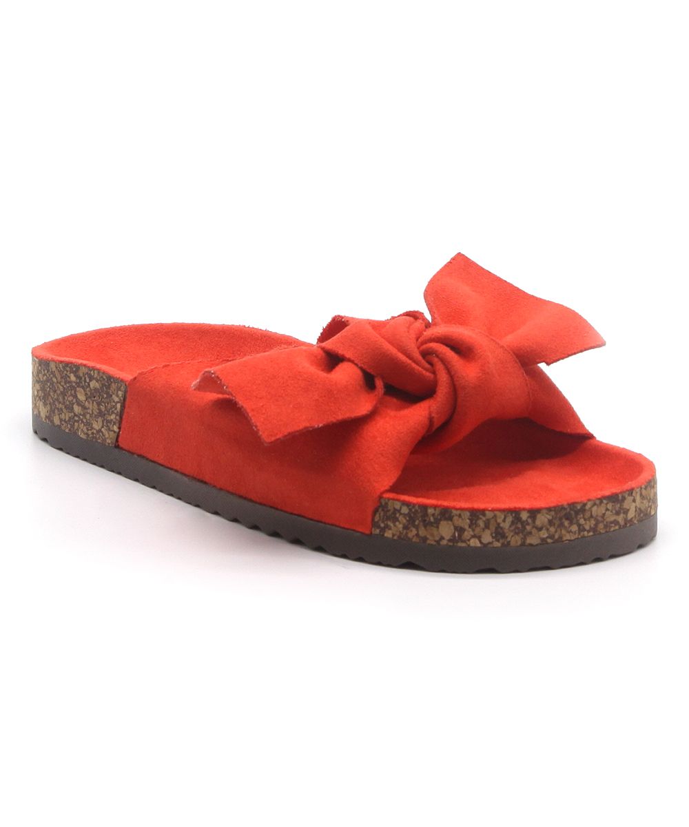 Cape Robbin Collection Women's Sandals ORANGE - Orange Hazel Slide - Women | Zulily