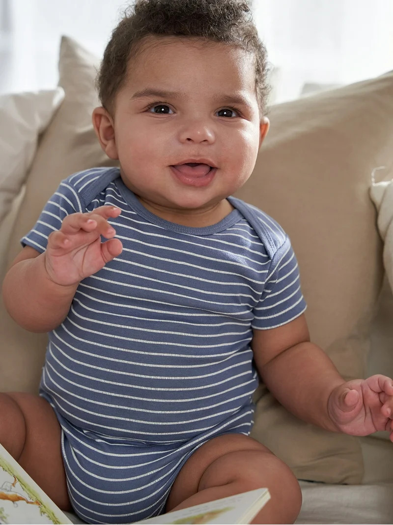 Gerber Baby Neutral Short Sleeve Onesies, 3-Pack, Sizes Newborn - 24 Months | Walmart (US)