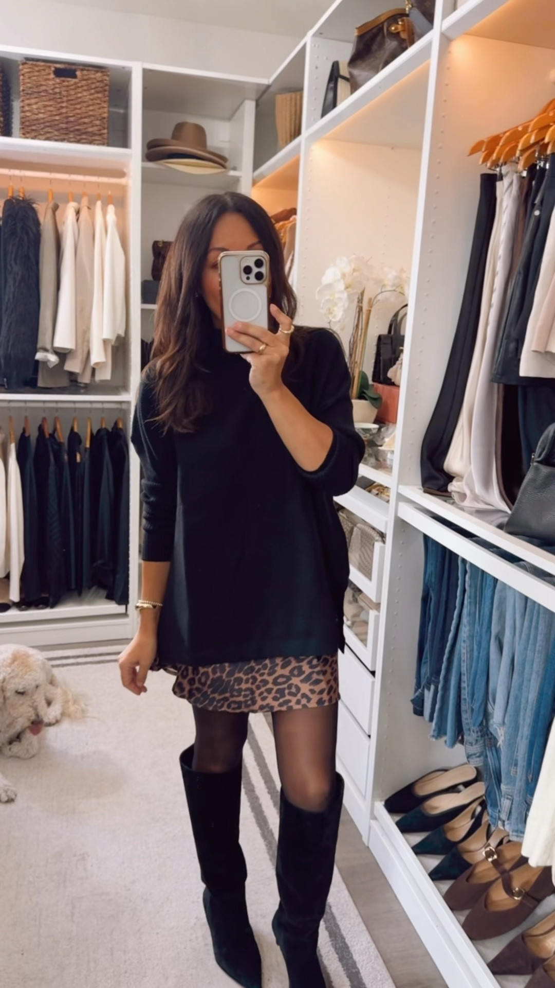 Amazon skirt and relaxed fit sweater ⭐️ 
Love this look for Thanksgiving/Friendsgiving, hosting! 
All true to size I’m wearing a small in the sweater and skirt 


#LTKFindsUnder50 #LTKOver40
