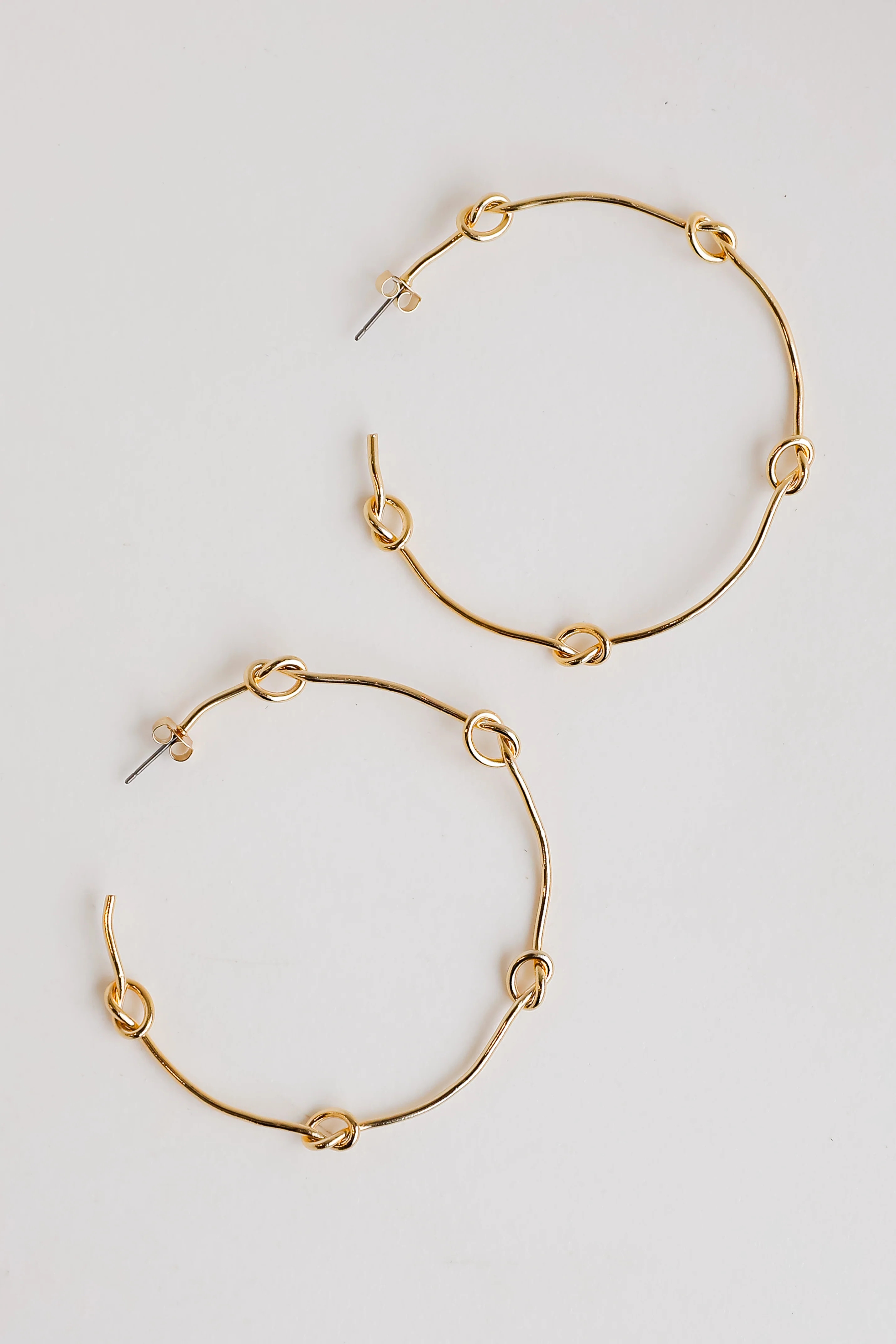 Cute Gold Knot Hoop Earrings | Trendy Jewelry | Dress Up | Dress Up