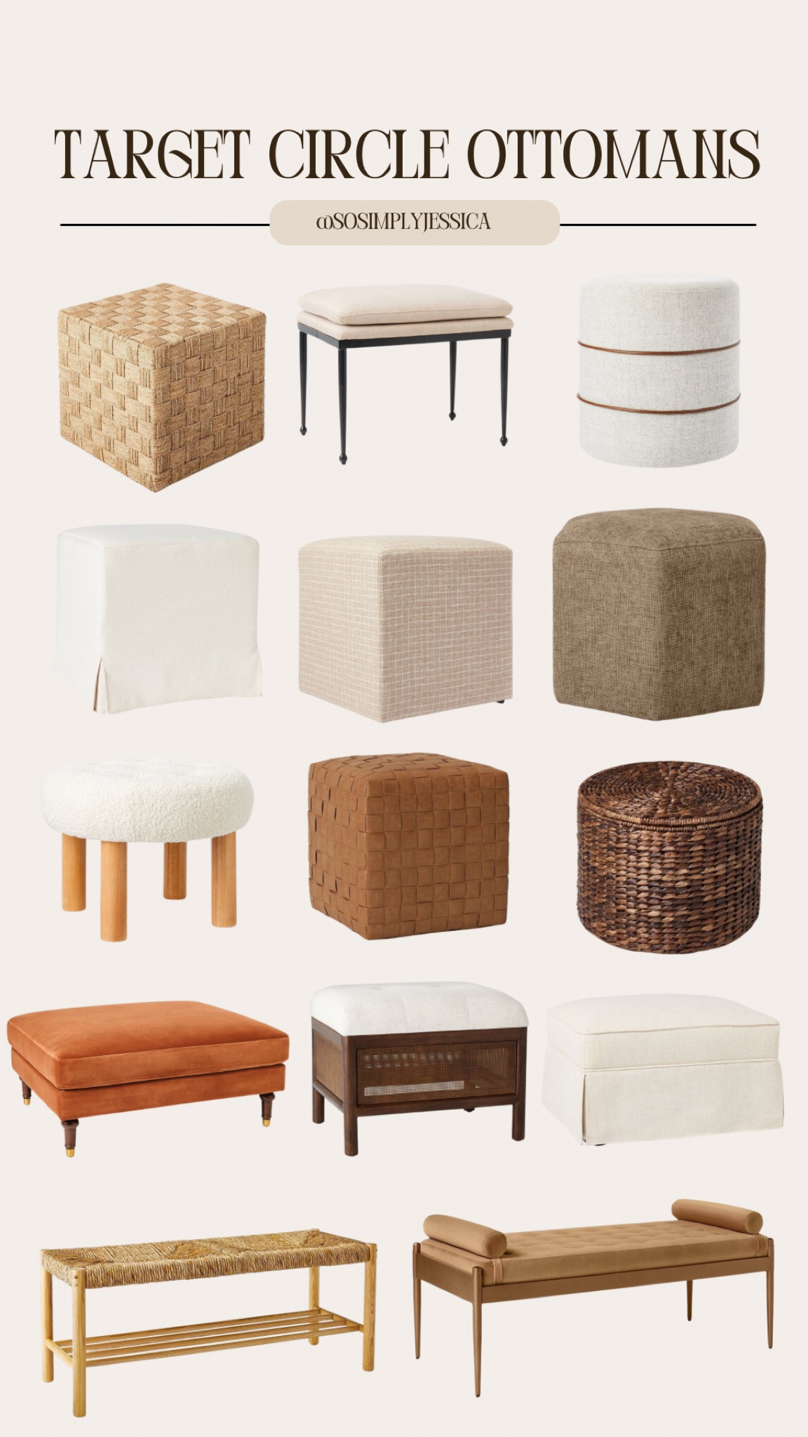 So many good prices on these ottomans for Target Circle Week!

Target, Target finds, Target home, Target sale, affordable, Target circle week, ottomans, home 

#LTKSummerSales #LTKSeasonal #LTKHome