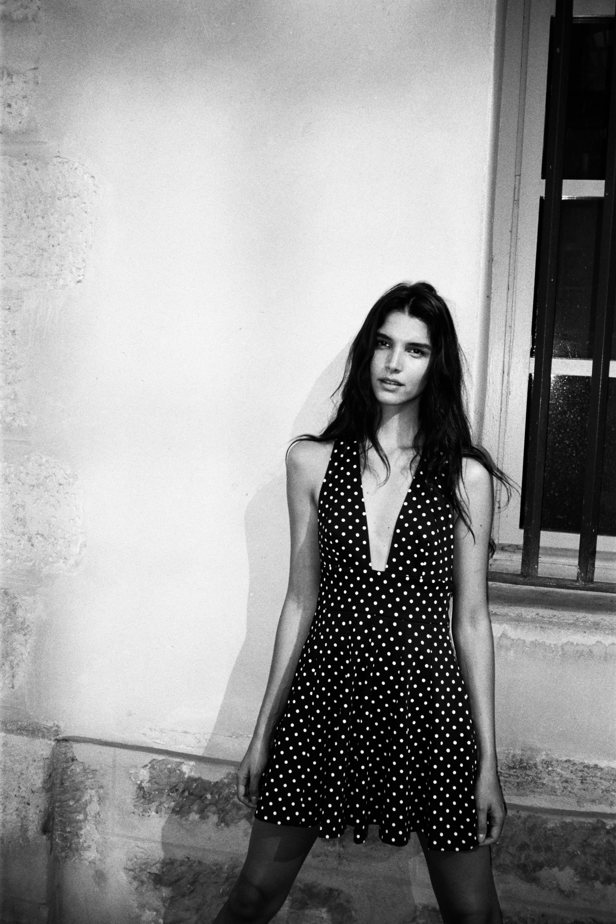 POLKA DOT HALTER MINI DRESS | Zara US