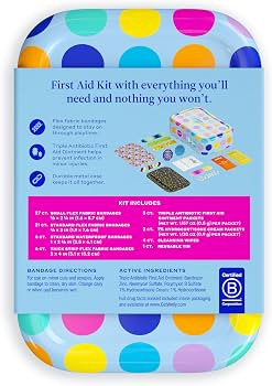 Welly First Aid Kit - Adhesive Bandages in Flexible Fabric and Waterproof, Singe Use Ointments (T... | Amazon (US)