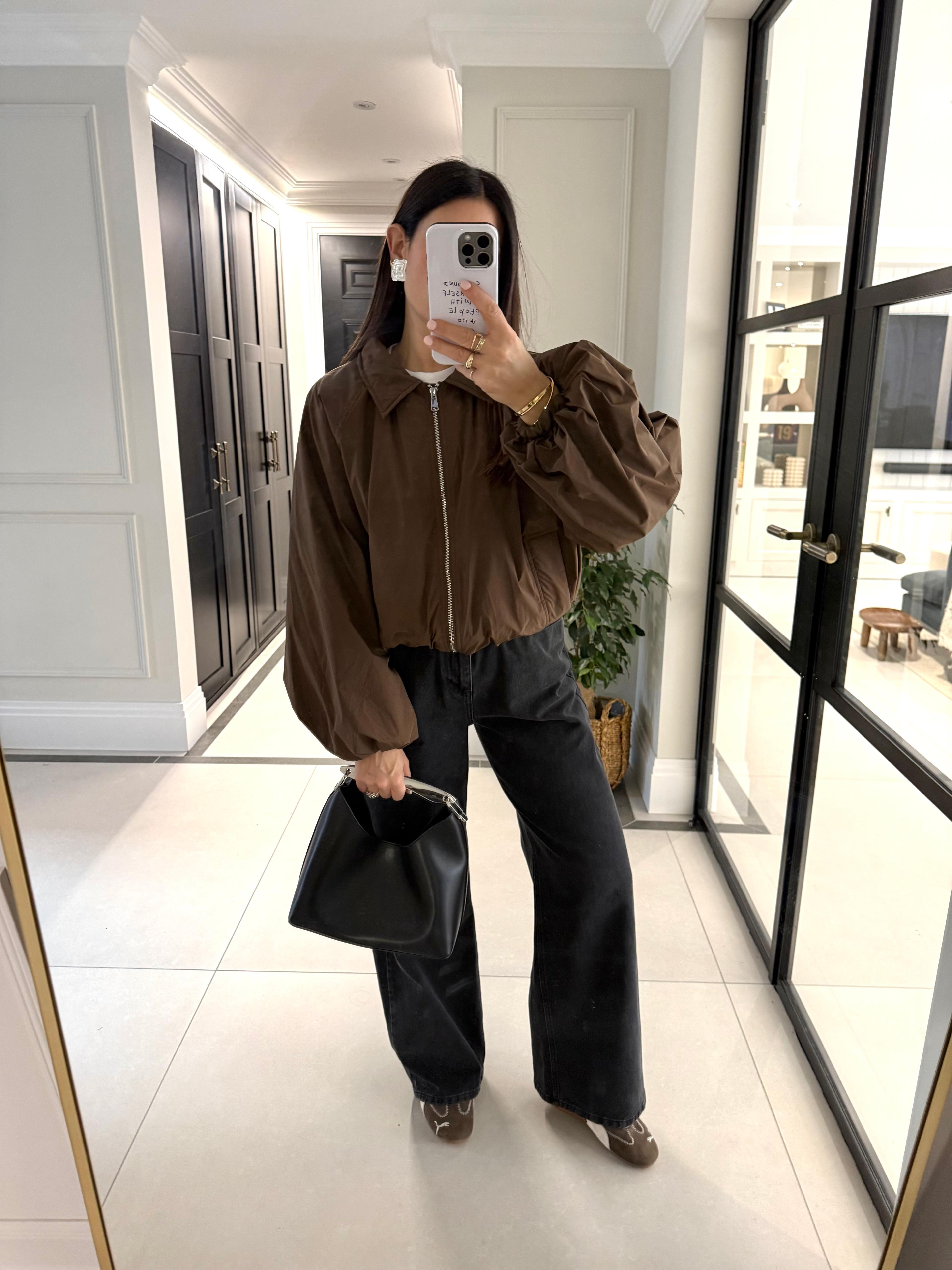 Bomber jacket & denim styling 🖤 

 #LTKunboxing #LTKgiftguide #LTKstyletip