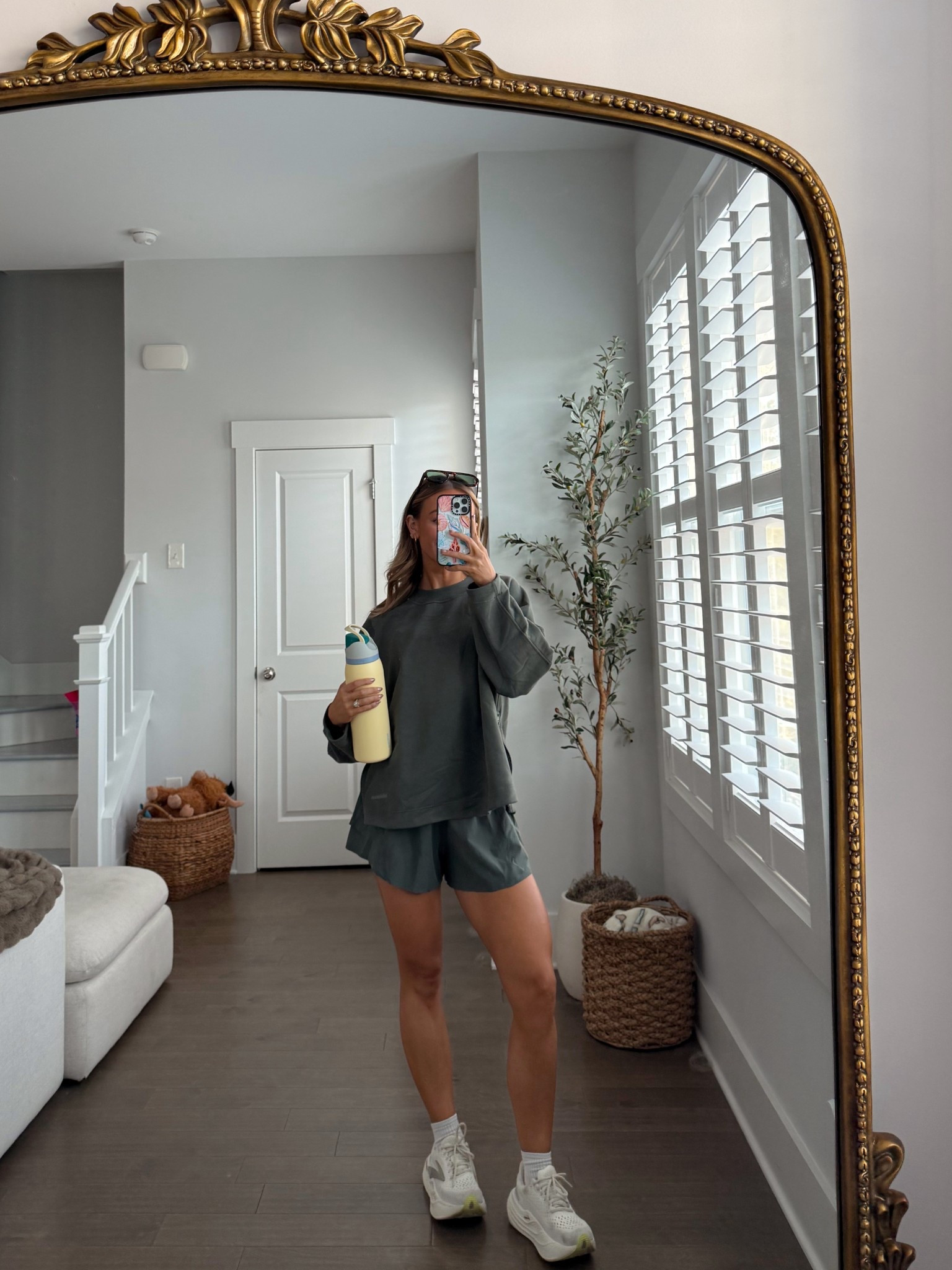 Lululemon shorts
Lululemon sweatshirt
Brooks shoes
Owala water bottle 

#LTKSeasonal #LTKHoliday