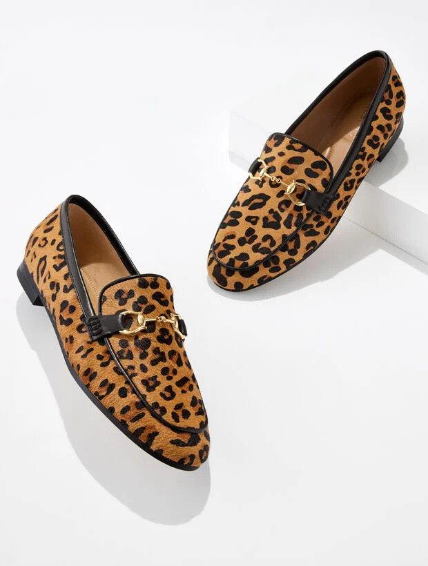 Katelyn Bit Loafers - Leopard Calf Hair | Talbots