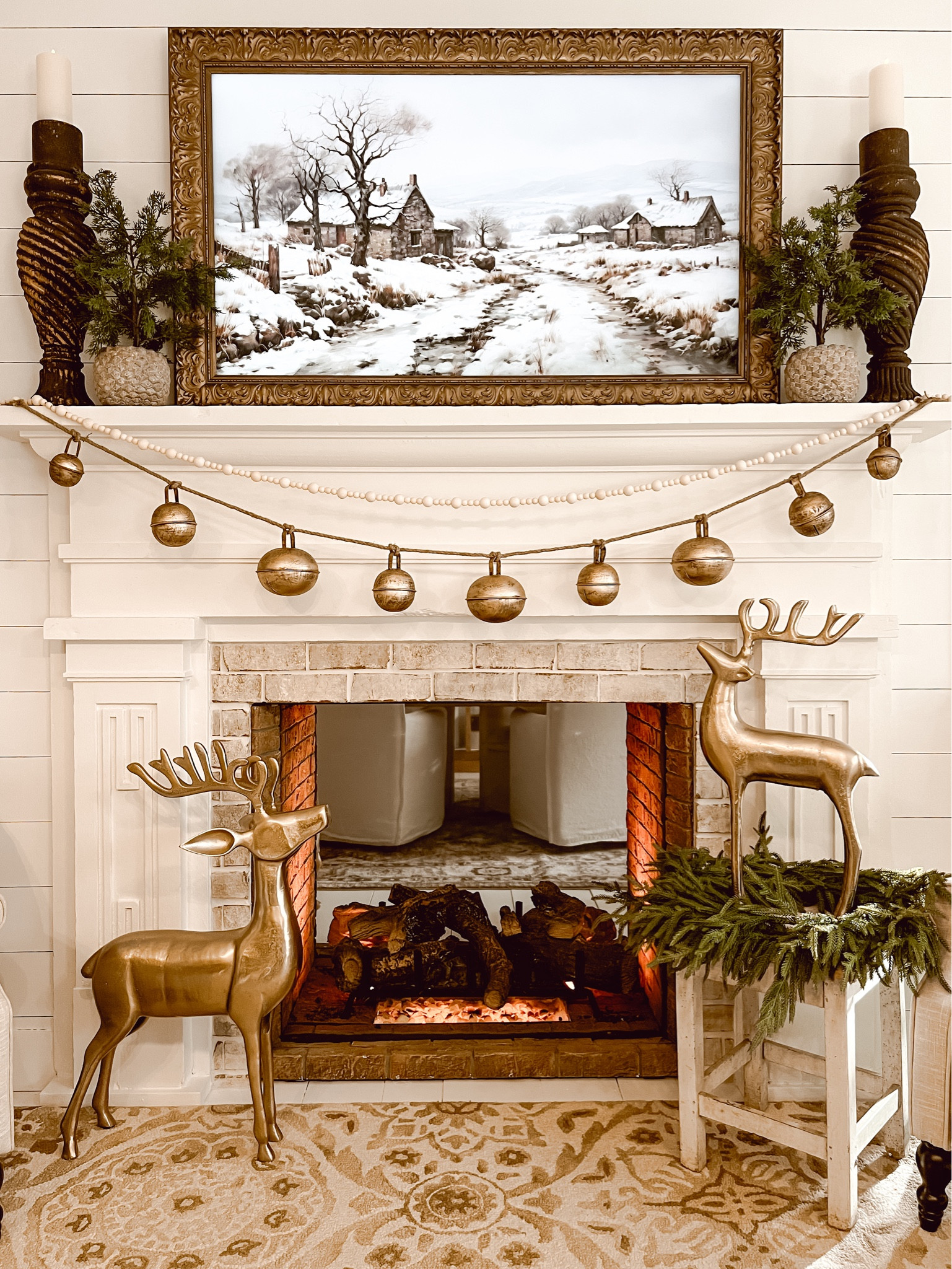 Large jingle bells and reindeer decor  

#LTKHoliday #LTKhome