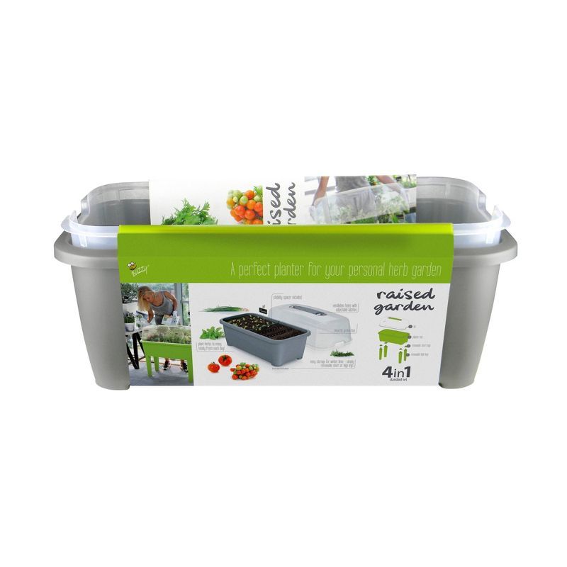 Raised Bed Garden Container Gray - Buzzy Seeds | Target