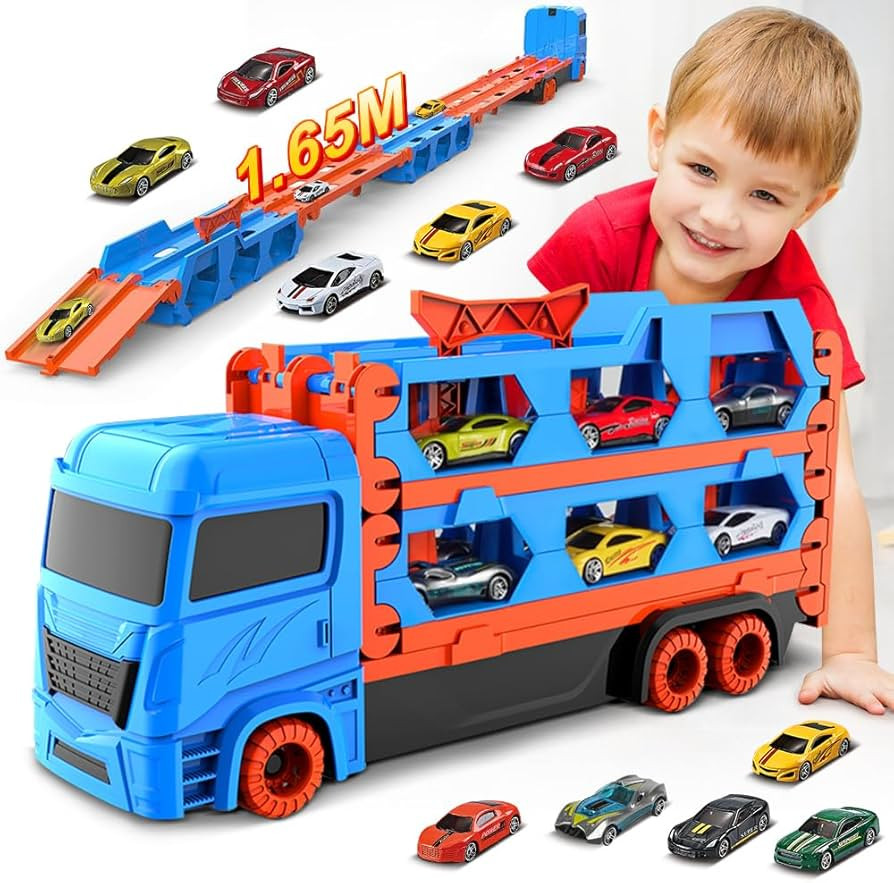 VATOS Transport Truck Toys Cars for Boys Ages 3 4 5 6, Portable Truck Toy with 6 Race Cars, Best ... | Amazon (UK)