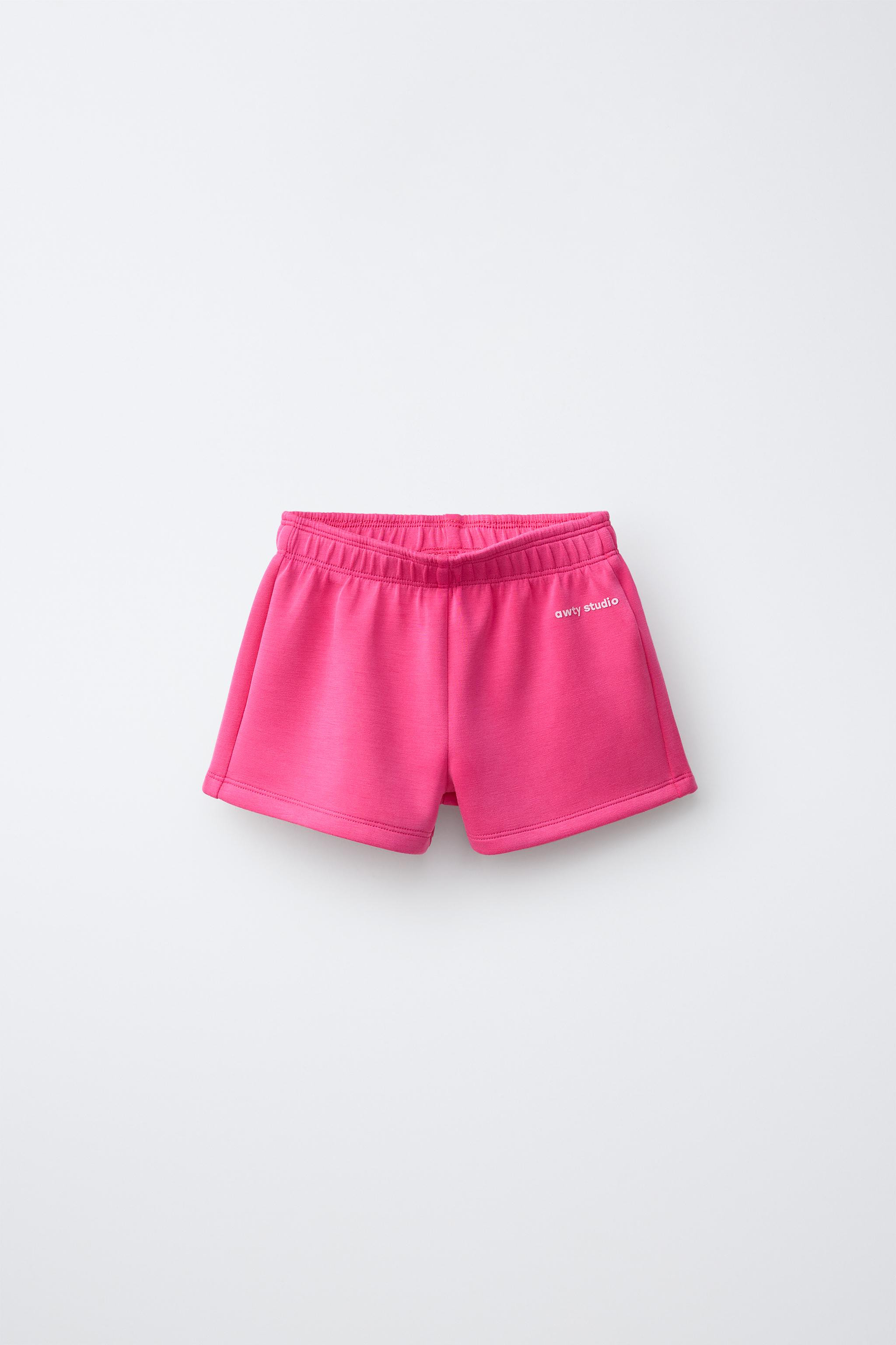 ATHLETIC EMBOSSED TEXT SHORTS | Zara US